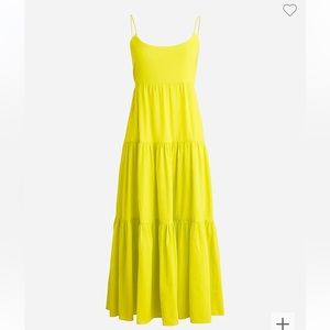 J. Crew Bow-back Gauze Tiered Maxi Dress